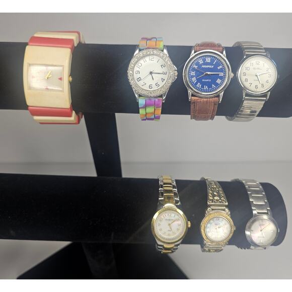 7 Analog Watches Silver Gold Y2k Steampunk Timepiece Gift As Is Project - Picture 1 of 9
